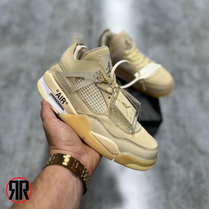 کتونی نایک Nike Air Jordan 4 Retro Off White Sail