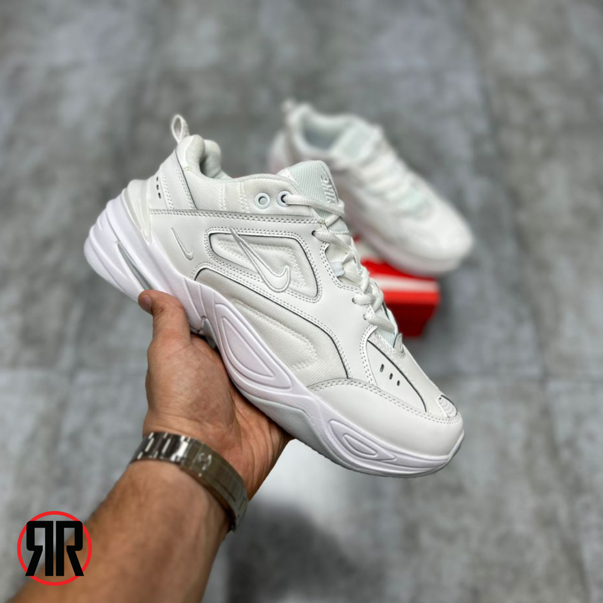 nike tekno all white